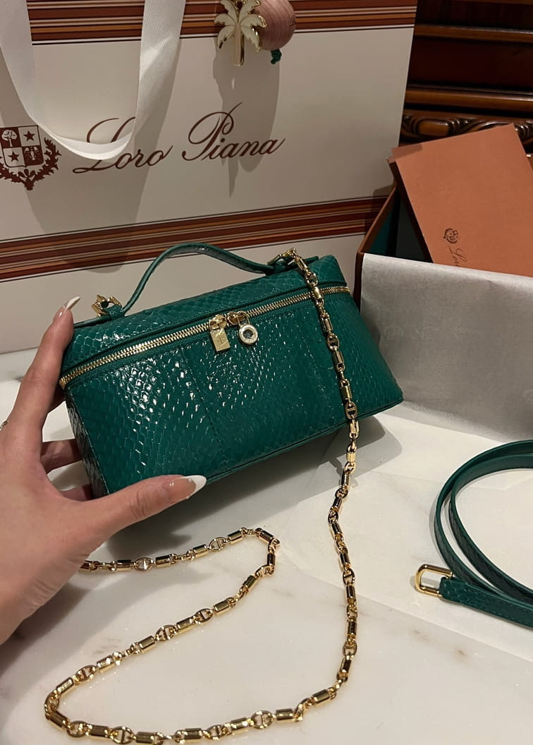 Loro Piana L19 Python skin emerald green